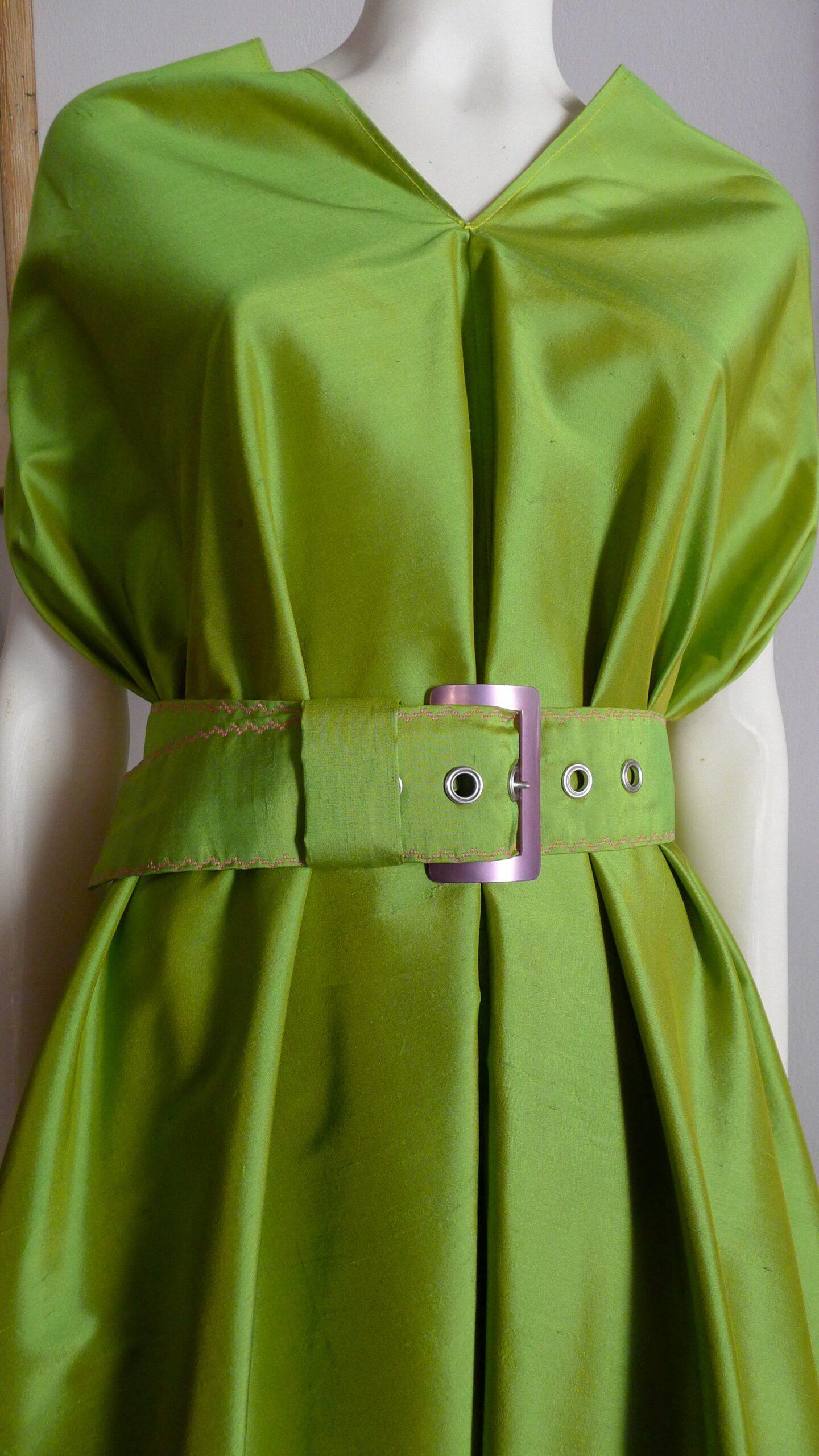 Abito in seta 'Green'